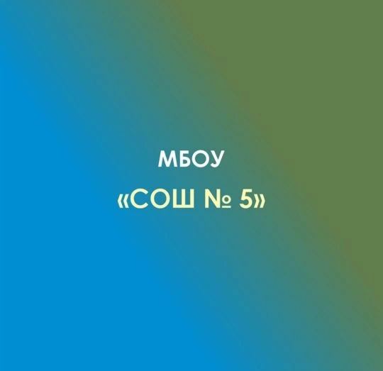 МБОУ "СОШ № 5" Г. АДЫГЕЙСКА