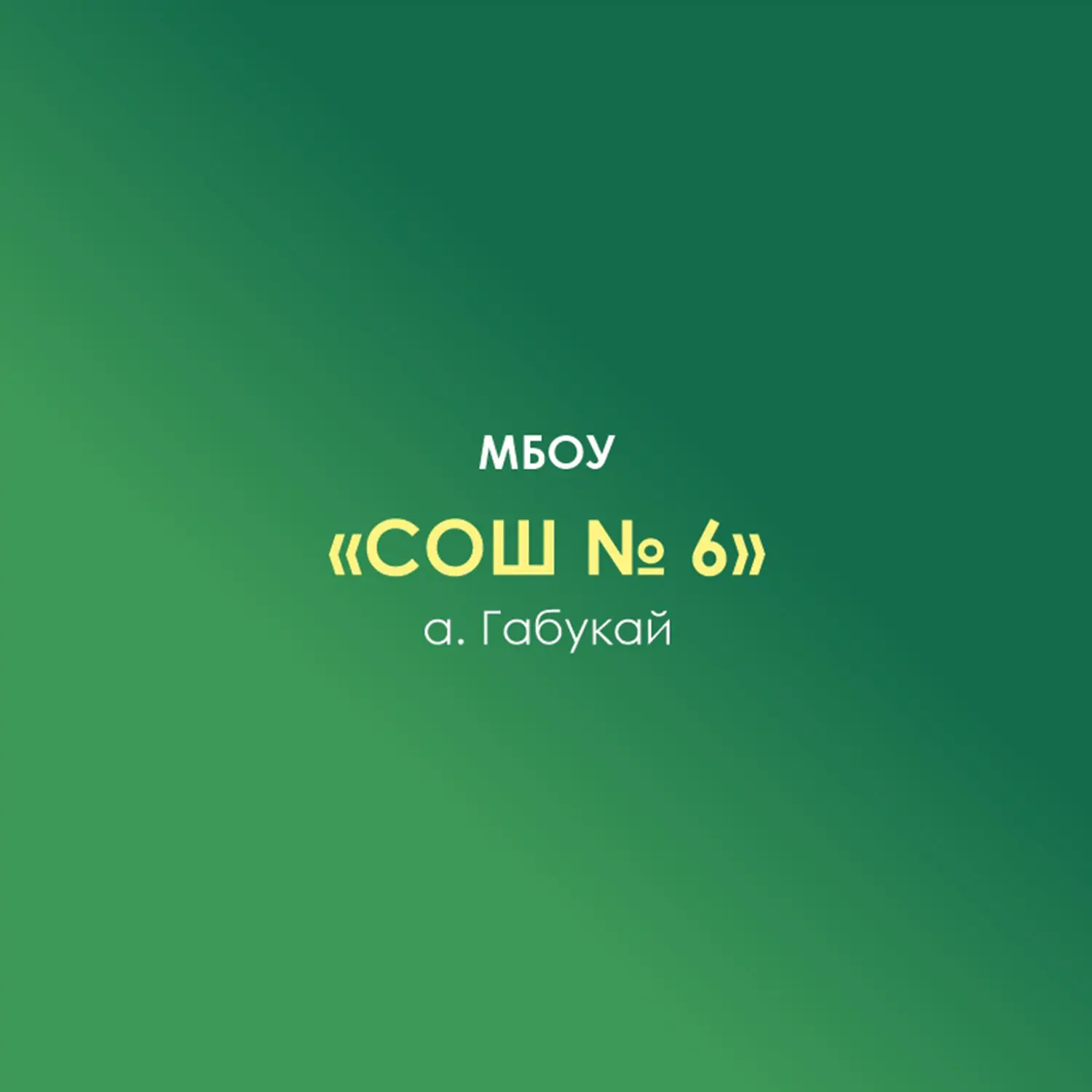 МБОУ "СОШ № 6" а. Габукай
